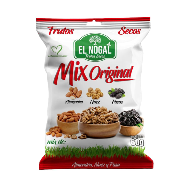 Mix Original Frutos Secos Almendra, Nuez Y Pasa El Nogal 60GR