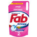 Detergente Fab Liquido Con Toque De Suavizante Fragancia Duradera 2 Lt