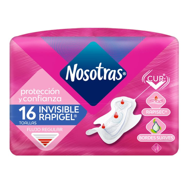 Nosotras Toallas Invisible Rapigel X 16 Uni