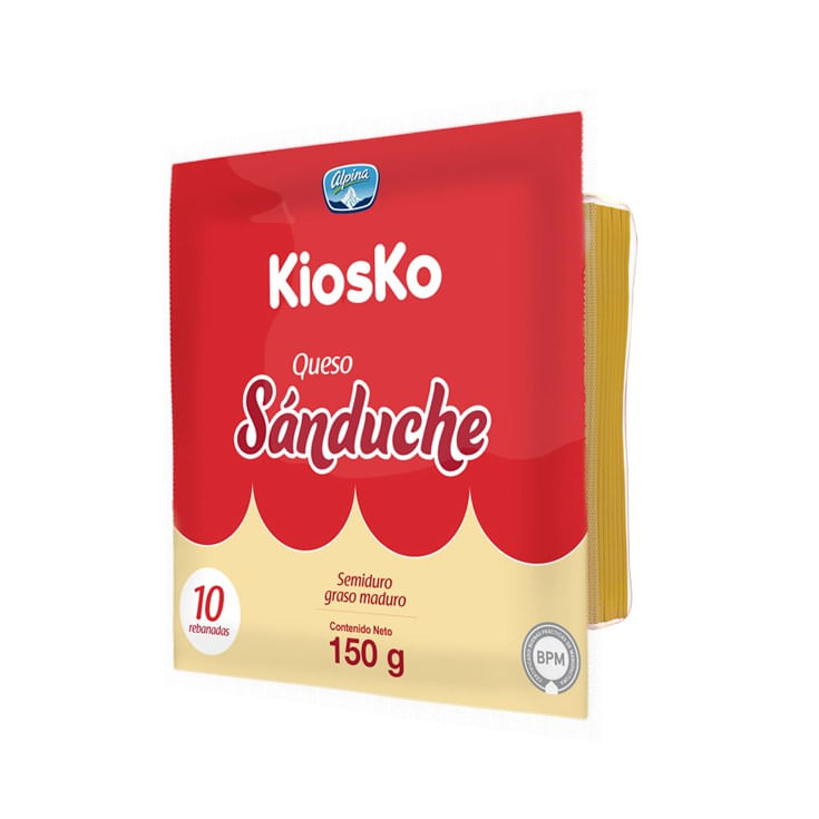 Queso Lonja Sanduchero Kiosko 150 Gr.
