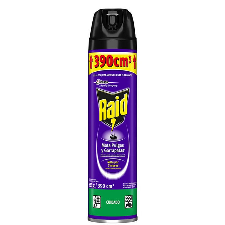 Aerosol Insecticida Raid Mata Pulgas y Garrapatas