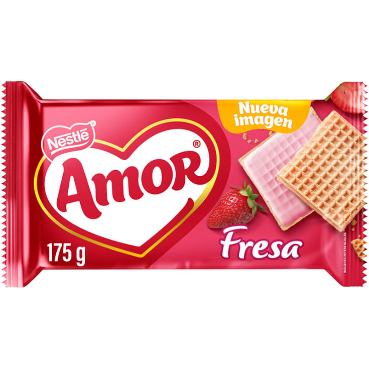 Galleta Waffer Fresa Amor 175 Gr