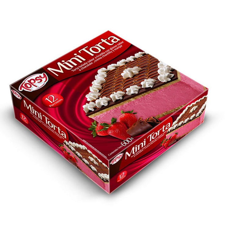 Mini Torta Helada De Frutilla Topsy 615 Gr