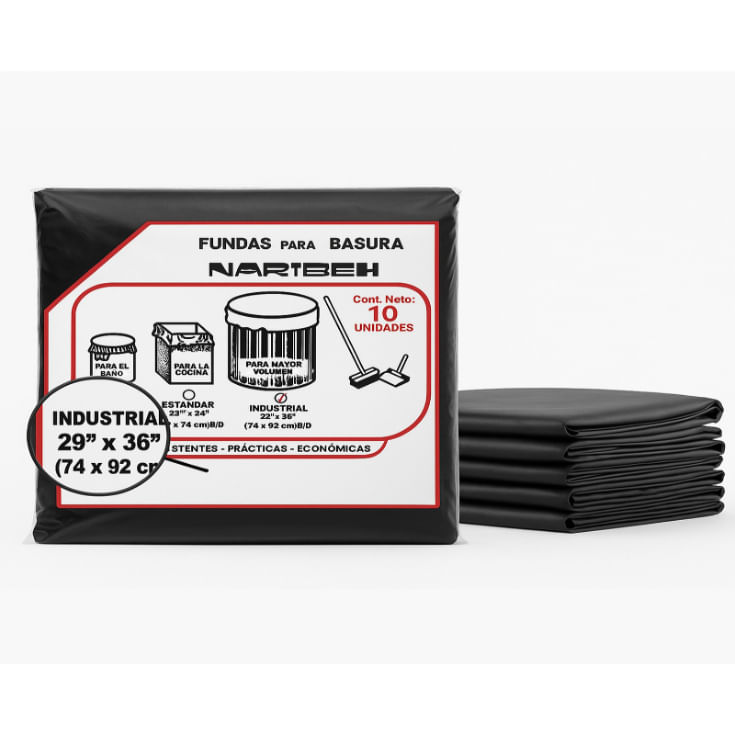 Funda De Basura Industrial Naribeh 29X36 Pulg