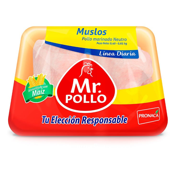 Muslos Mr. Pollo Linea Diaria Bandeja Kg.