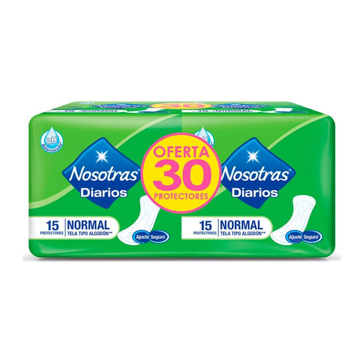 Protectores Diarios Normal Nosotras X 15 Uni