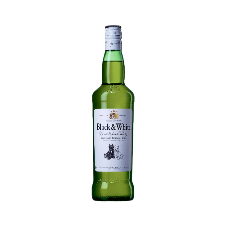 Whisky Blended Scotch Black & White 750ML