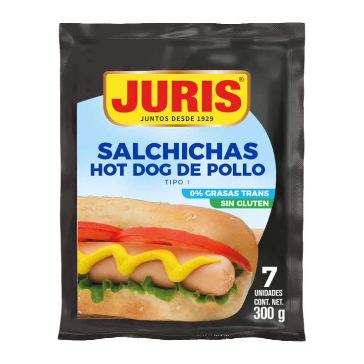 Salchicha Hot Dog Tipo I Juris 300 gr.