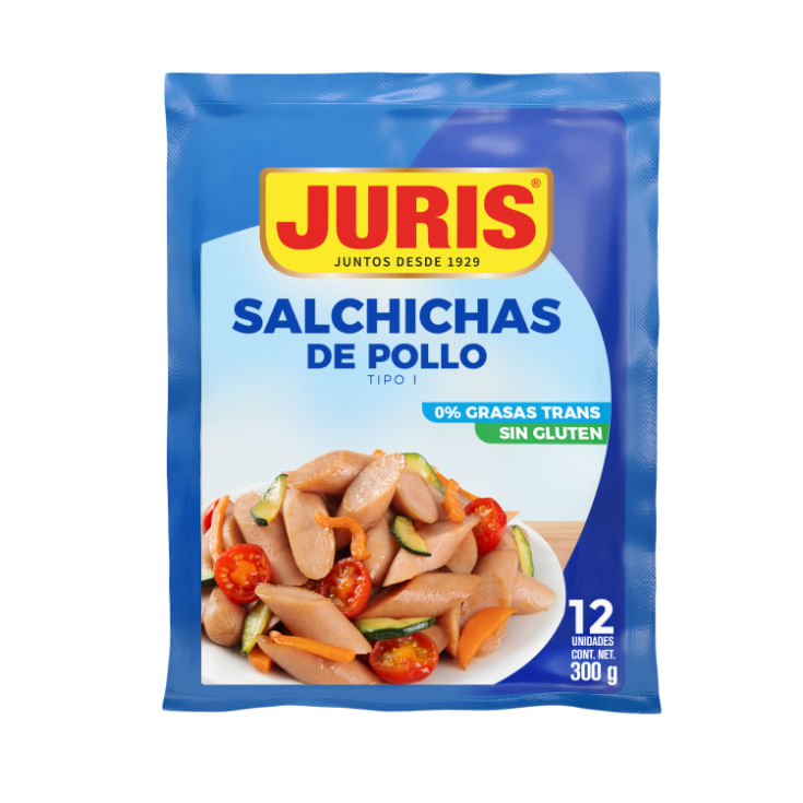 Salchicha Pollo Tipo I Juris 300 Gr