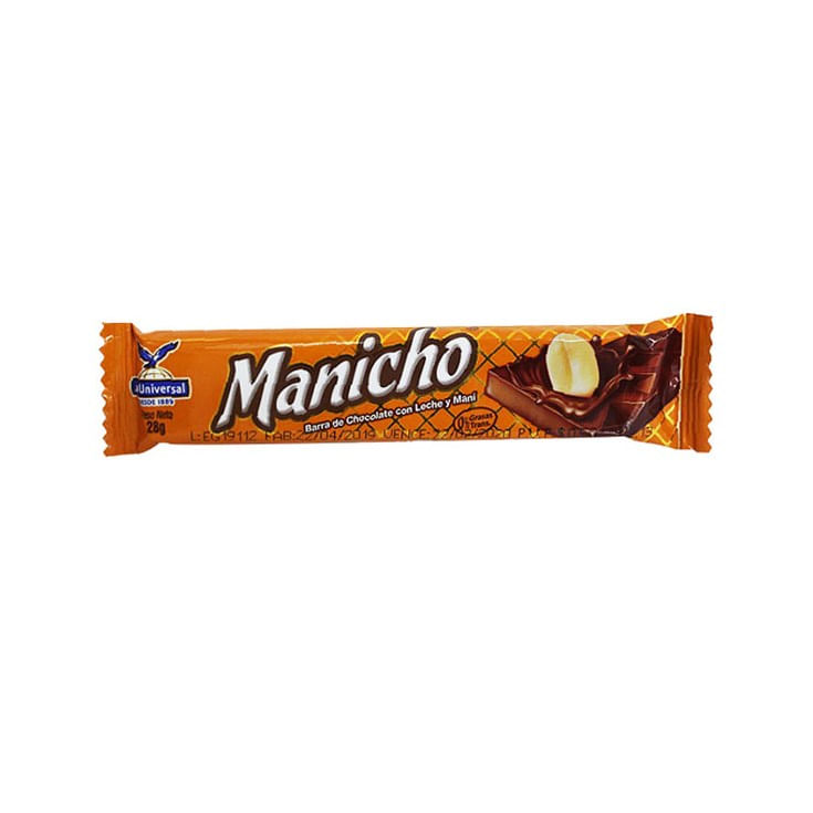 Chocolate Leche Maní Manicho 25 Gr