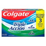 Pack X 3 Colgate Triple Acción Crema Dental 75 Ml C/U