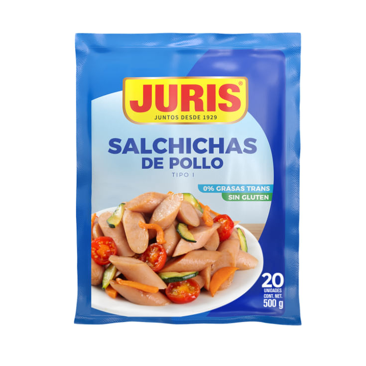 Salchicha Pollo Vienesa Juris 500 Gr