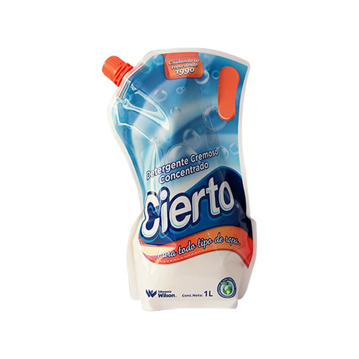 Detergente Líquido Cremoso Doypack Cierto 1 L