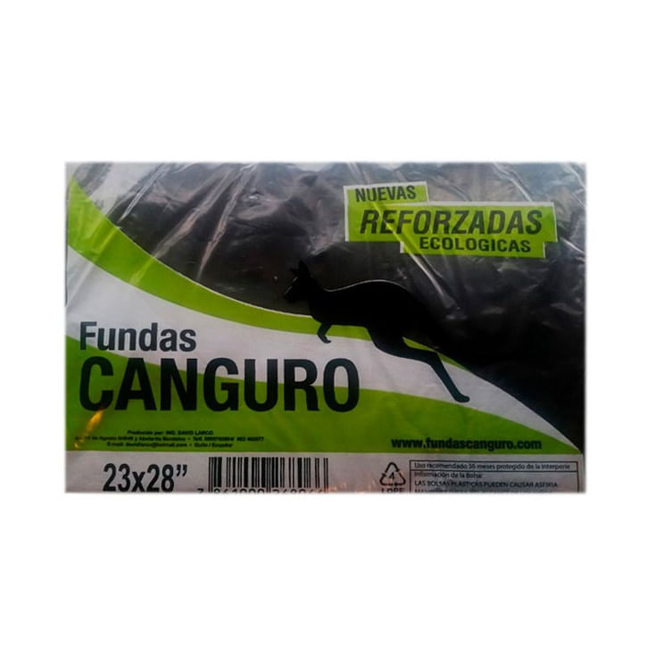 Funda De Basura Grande Canguro 23X28 Pulg