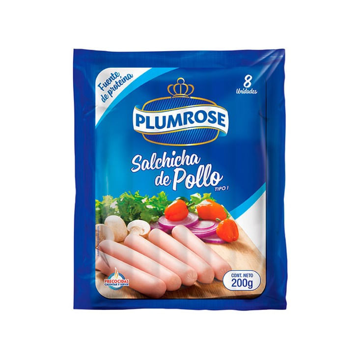 Salchicha Pollo Plumrose 200 Gr
