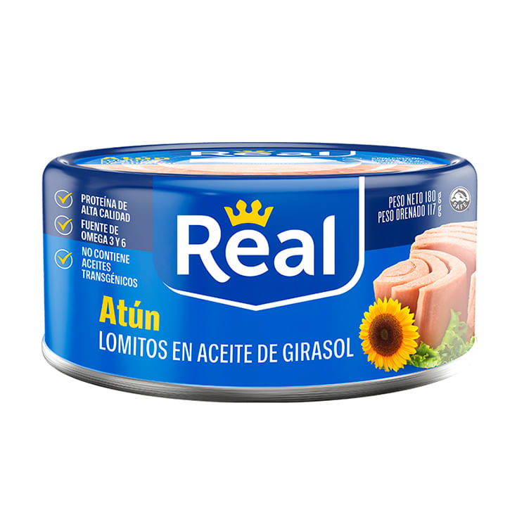 Real Atun En Girasol A/F 180 Gr.