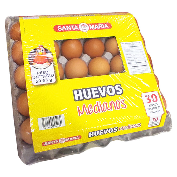 Huevo Mediano Santa Maria X 30 Un