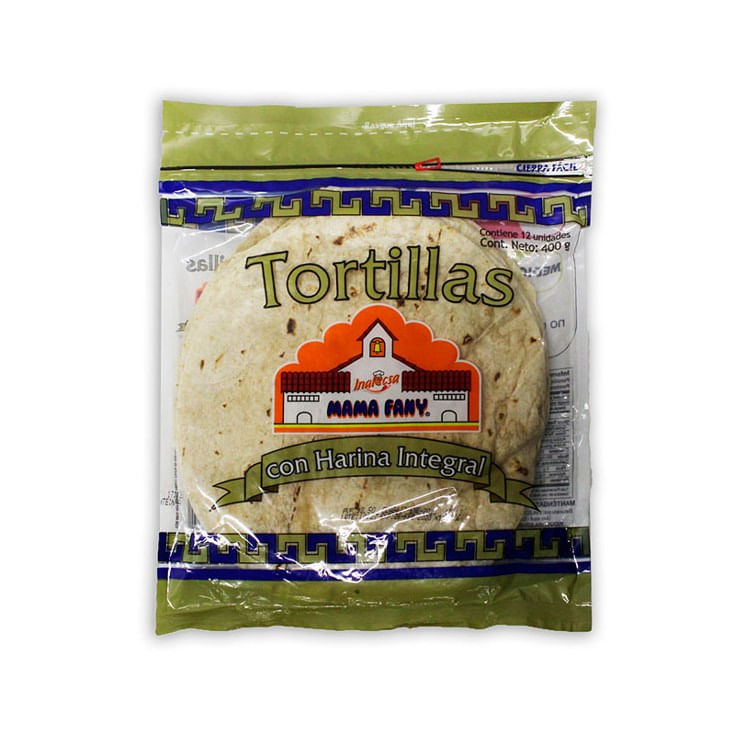 Tortilla de Harina De Trigo Integral Mamá Fany