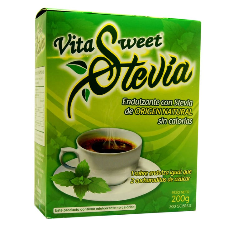Endulzante Stevia De Origen Natural Sin Calorias 200 Sobres