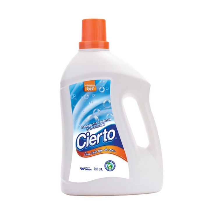 Detergente Cremoso Botella Cierto 3 Lt