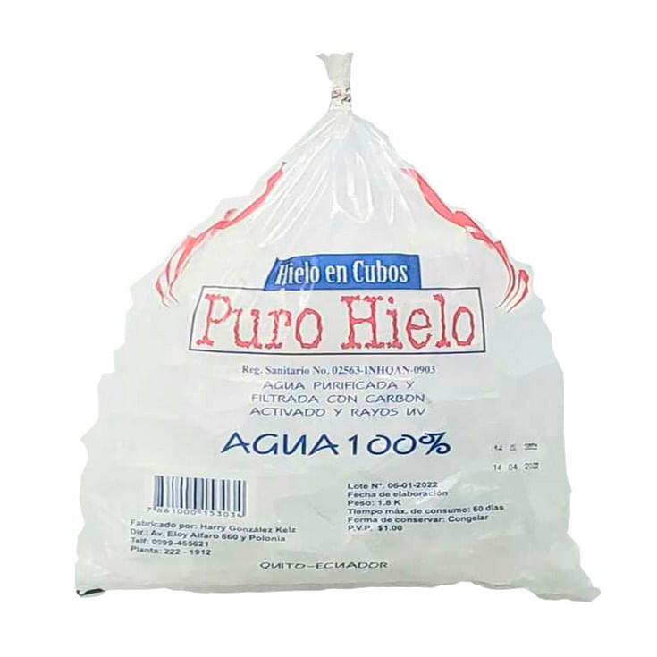 Puro hielo funda x 2 kg.