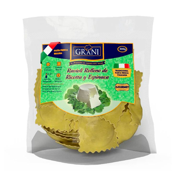 Grani Ravioli De Riccota Espinaca 360Gr