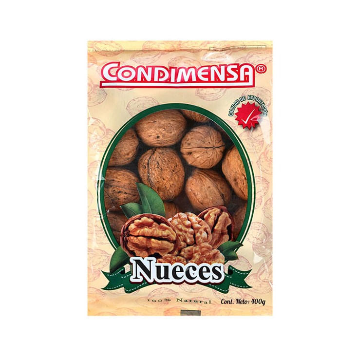 Nueces Con Cáscara Funda Condimensa 400 Gr