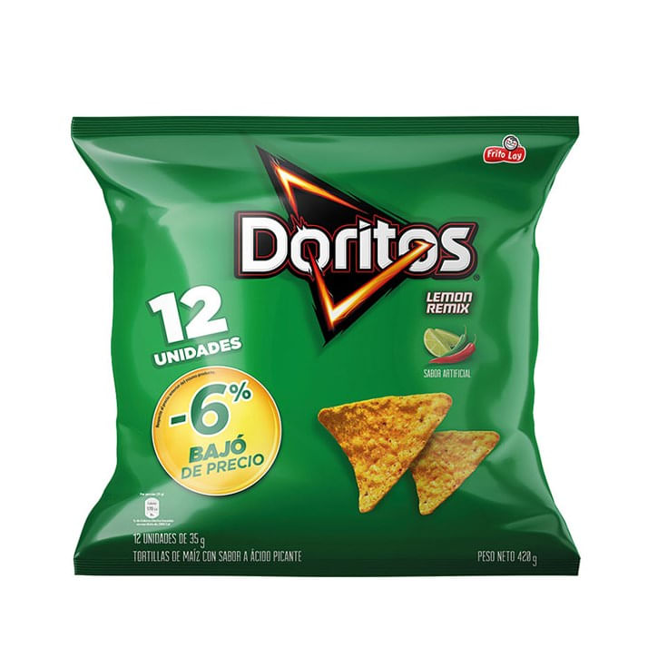 Doritos Lemon Remix Acido Picante Almohada X 12 Uni C/U