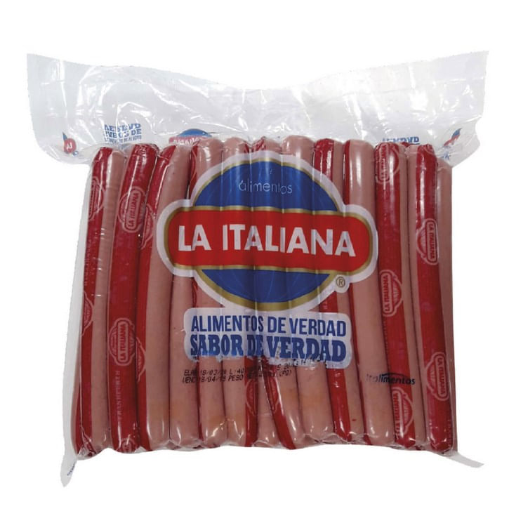 Salchicha Frankfuter Gruesa La Italiana 2.27