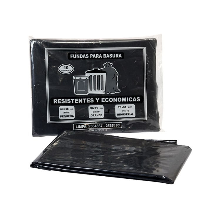 Funda De Basura Grande Económica 23X28 Pulgs