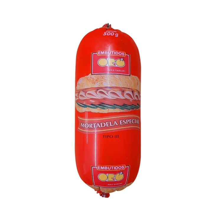 Mortadela Especial Tipo III De Oro 500 Gr