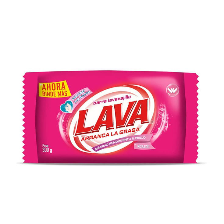 Jabón Barra Lavaplatos Rosado 300 Gr