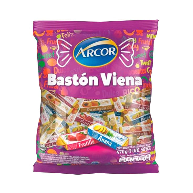 Caramelo Arcor Bastón Viena 470 Gr