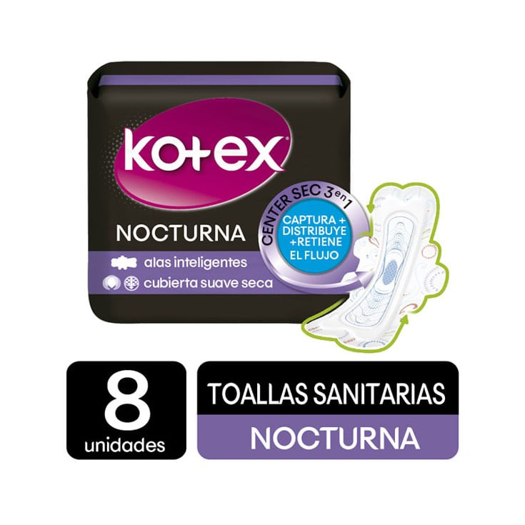 Toallas Evolution Función Nocturna Dual Kotex