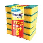 Estrella Pack Esponja Paga 3 Lleva 5 Un