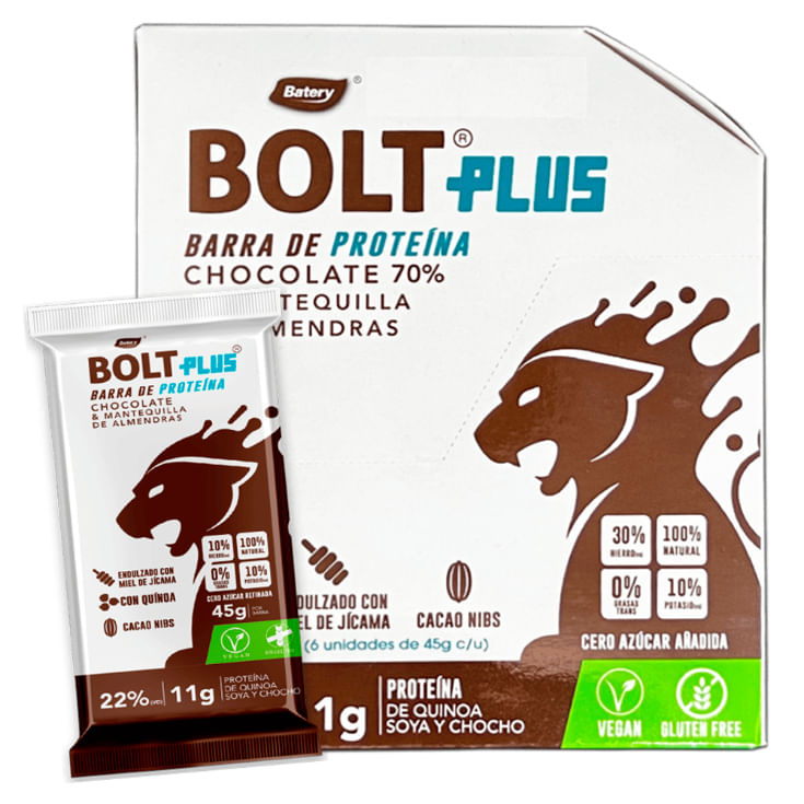 Barra De Proteina Chocolate Mantequilla & Almendras X 6 Un