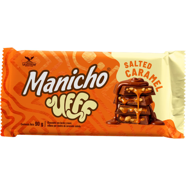 Chocolate Con Caramelo Dulce Manicho 90 Gr