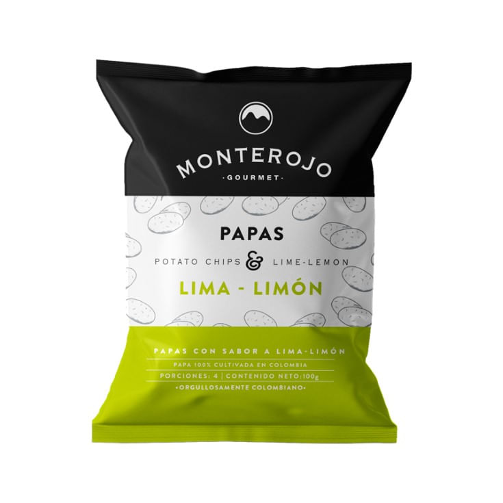 Papas Sabor Lima-Limón Monterojo 100GR