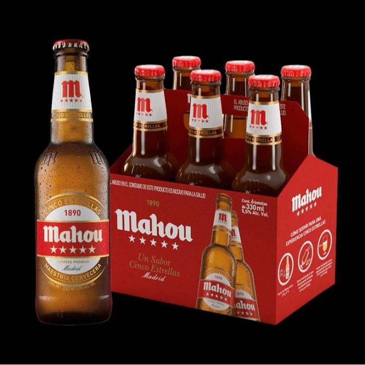 Cerveza Mahou Botella Six Pack 330 Ml