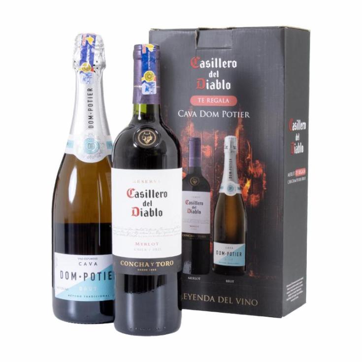 Duopack Casillero Del Diablo Merlot + Dom Potier