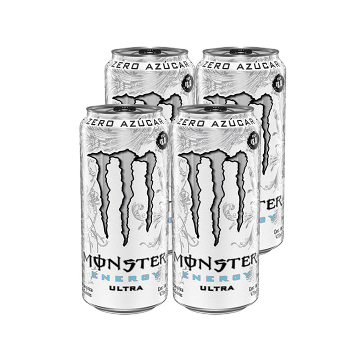 Bebida Energetica  Monster 4 Pack Ultra 473 Ml