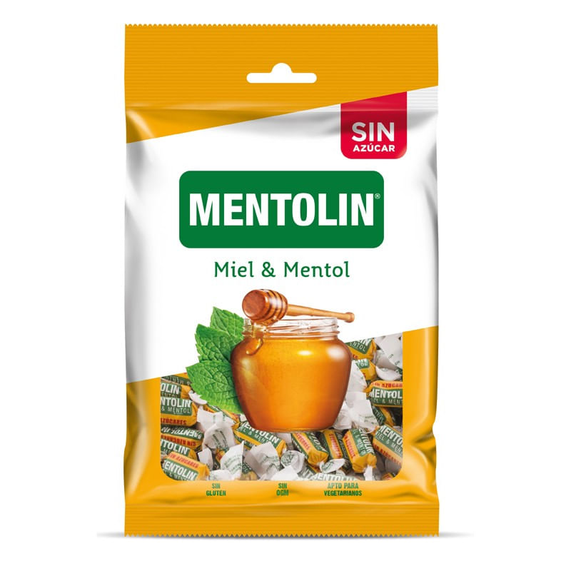 Caramelo Sin Azucar Miel Mentol Mentolin 100GR