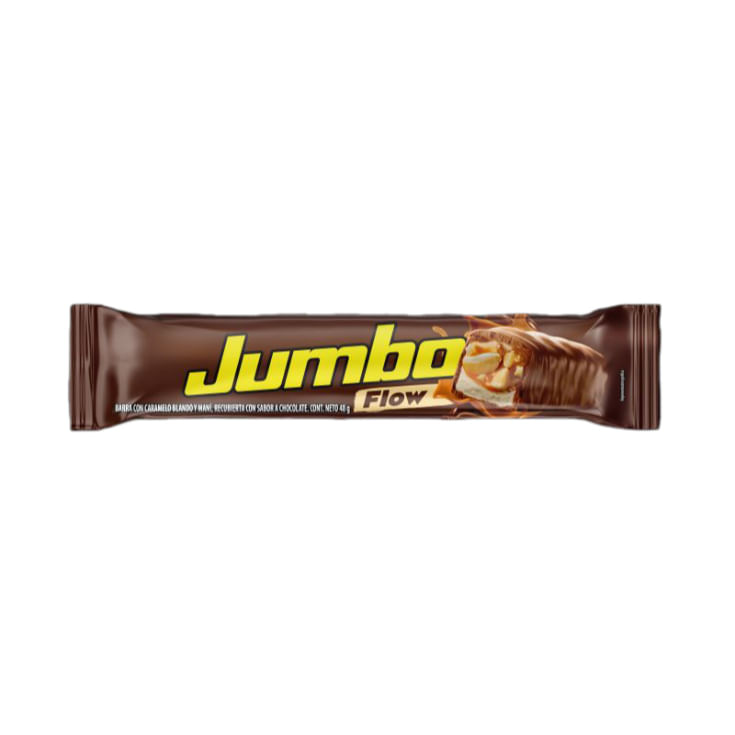 Barra Con Caramelo Y Mani Cubierta Jumbo Flow 48GR