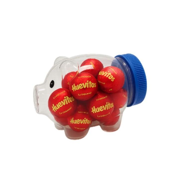 Galleta Waffer Con Crema Bañada Con Cobertura Sabor A Chocolate Envase Plastico Tipo Chanchito Huevitos  210G