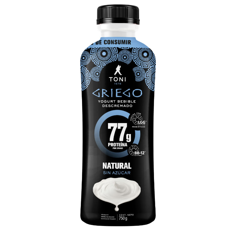 Yogurt Toni Griego Bebible Natural 750Gr