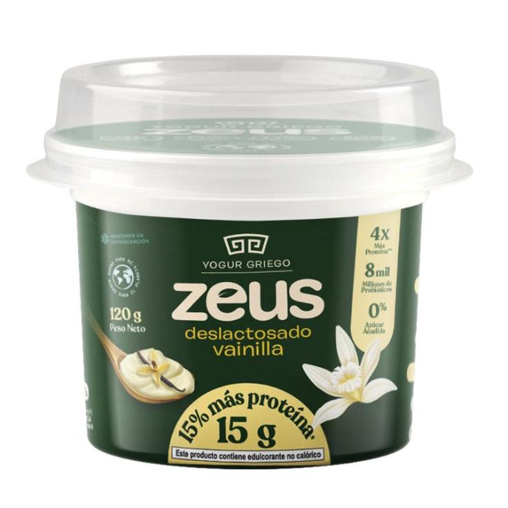 Yogurt Griego Zeus Deslactosado Vainillla 120 G