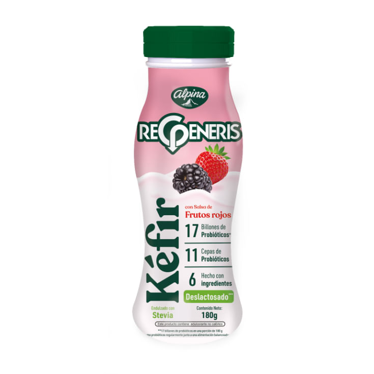 Kefir Yogurt Sabor Frutos Rojos Regeneris 180Gr