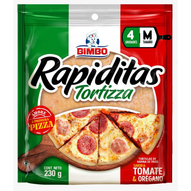 Rapiditas Tortizza Tomate & Oregano Bimbo  230Gr
