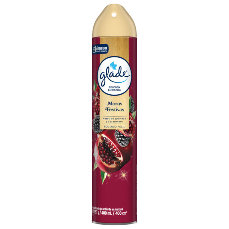 Aromatizante Glade Aerosol Moras Festivas 400 Ml.