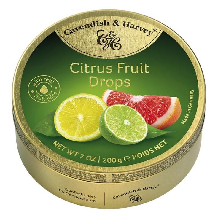 Caramelos Frutos Citricos Cavendish Lata 200Gr